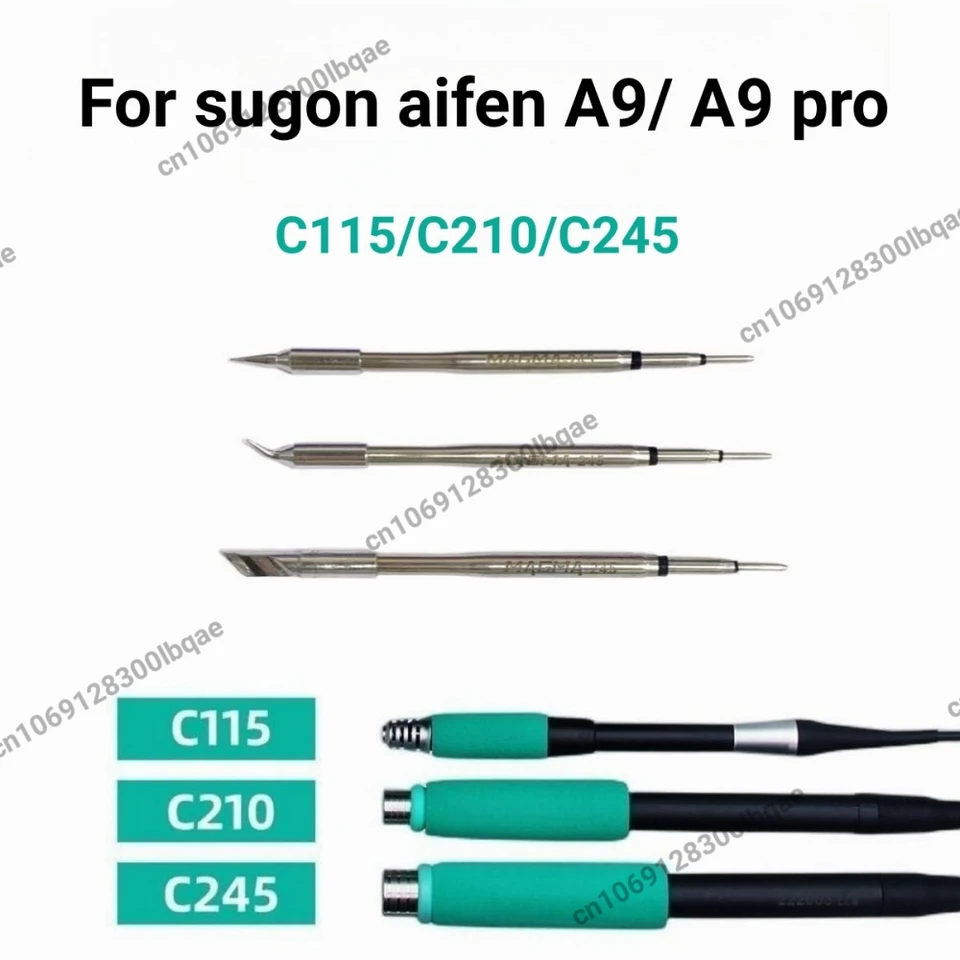 Kompatibilné pre JBC Sugon AIFEN A9/ A9 Pro/ T21 Krlovacia rukoväť C115/ C210/ C245 Spájkovanie železných špičiek Nástroje