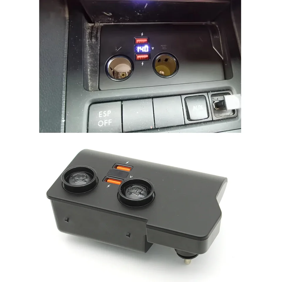 Kompatibilný pre golf 5 Golf 6 EOS MK5 Jetta Scirocco Car Charger Cigaret Lighter USB Splitter One pre dve rýchle nabíjanie