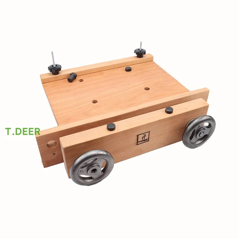 Kompletný prenosný pracovný stôl mini bukového dreva s Moxon Vise, T.Deer WB-4316 Moxon, Wood Working Workbench Vise