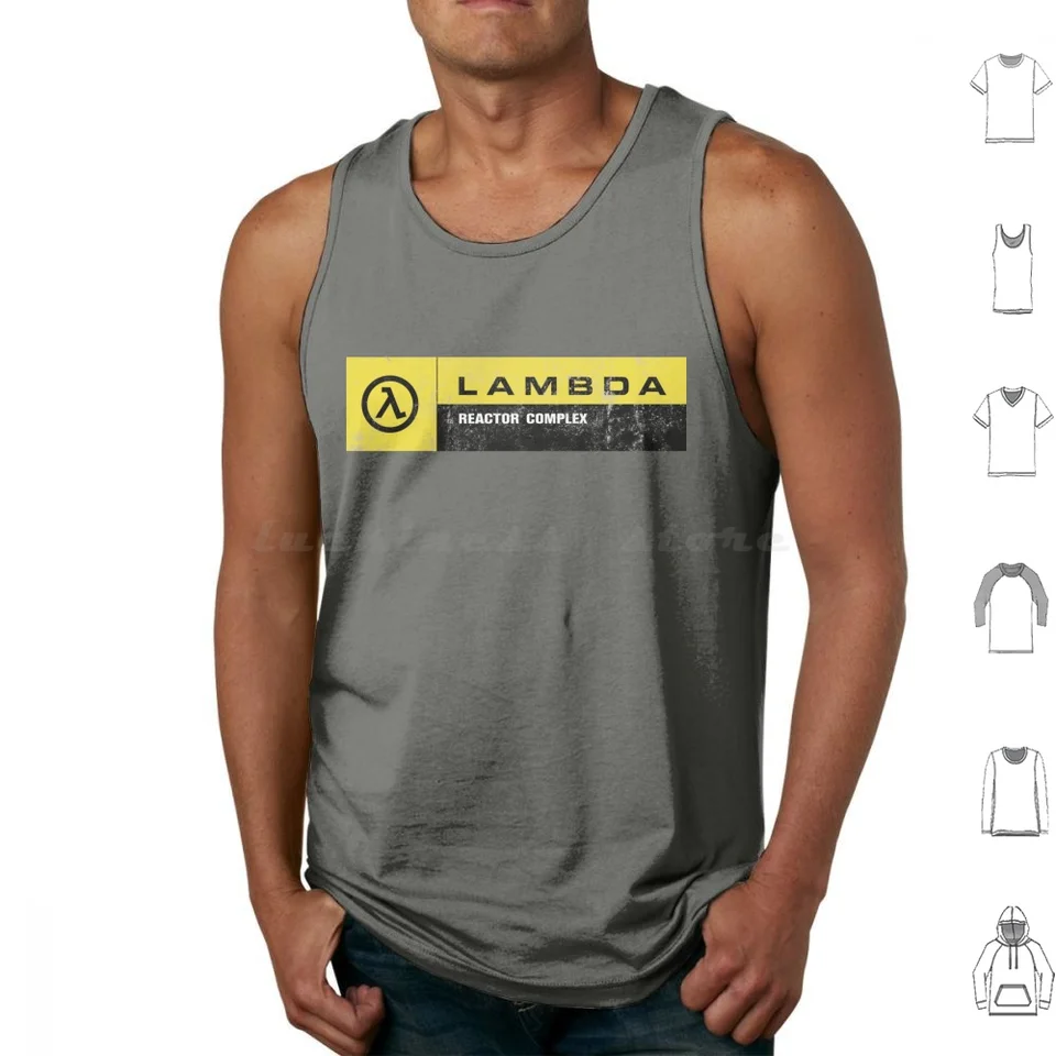 Komplex Lambda komplexu Lambda Complex Complex Signage-žltá 1,6 cs (zúfalá) Tank Tops Tops Vesta bez rukávov Half Life Half Life 2