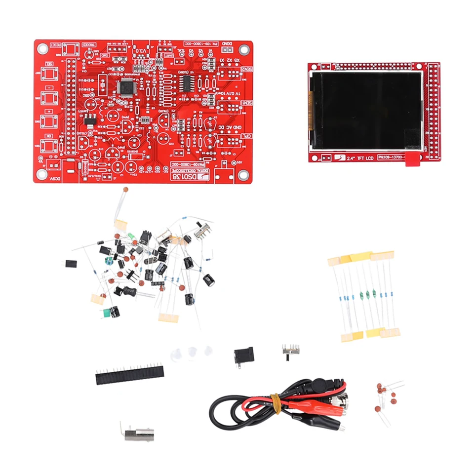 Komplexná súprava DSO138 Digital Osciloscope DIY s displejom 2,4 palca TFT pre elektronické učenie a školenie