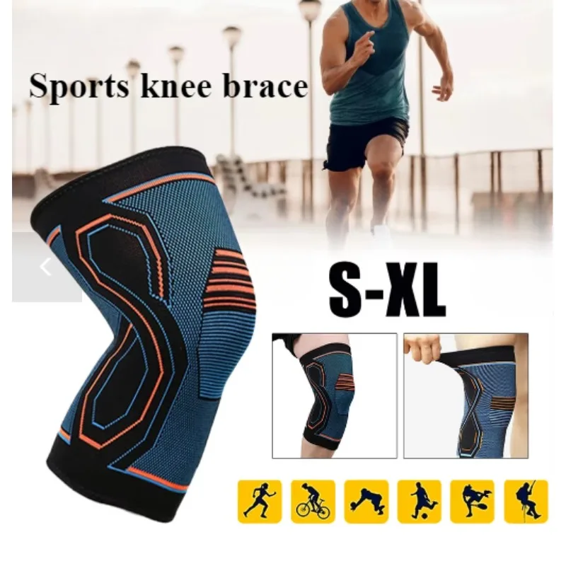 Kompresné kolená podložky Knee podpora rukávov Gym Sports Sports Protector Basketbal volejbalové beh fitness vybavenie koleno Ochrana ortézy