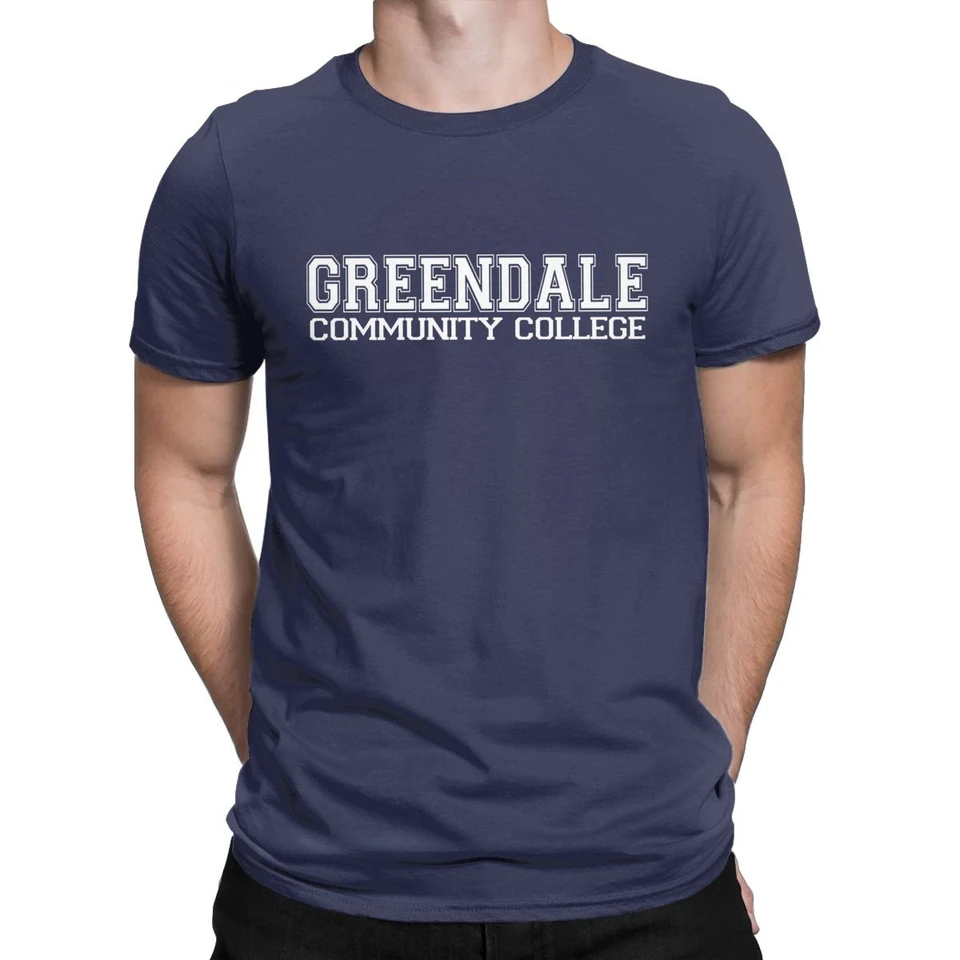 Komunitná televízna relácia Abed Troy Vintage Tee Tritle Crew Krck Tričká Greendale College Men Tops T Trišty prémiové bavlnené camisas