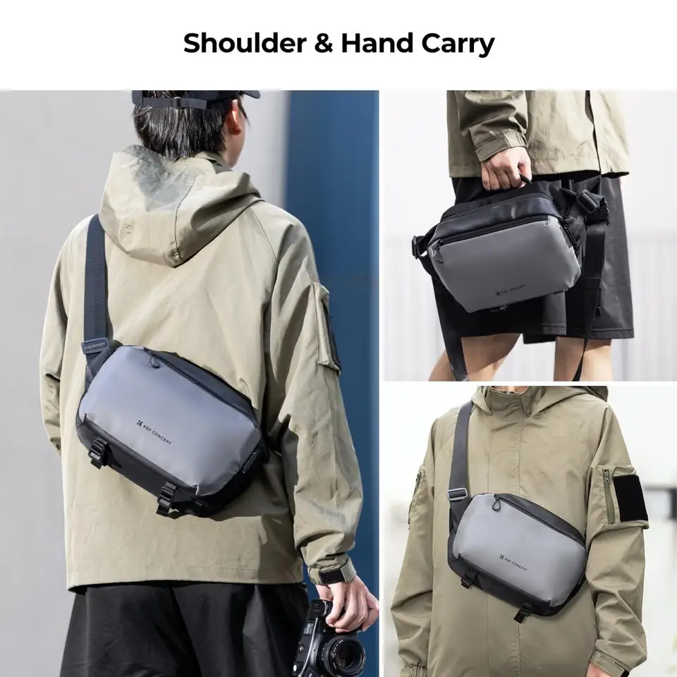 Koncept K&F Alpha Camera Sling Bag 10L Fotografická taška na rameno pre fotoaparáty Canon / Nikon / Sony / Dji Mavic Drones