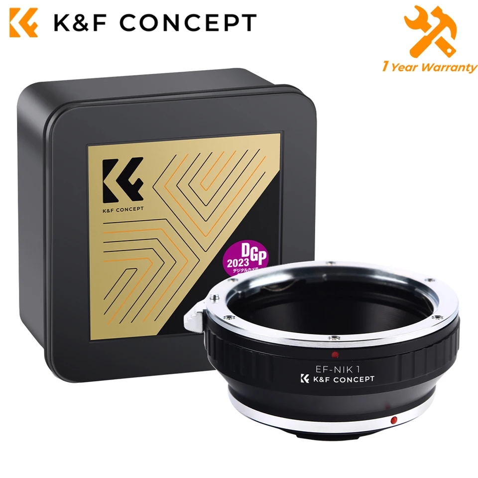 Koncept K&F pre adaptér objektívov EOS-Nikon1 pre šošovky Canon EOS EFS pre Nikon 1 zrkadlové telo kamery pre Nikon 1 J1 J2 J3