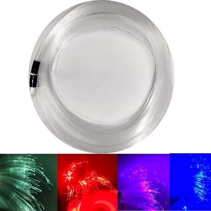 Koncové žiaria vlákno Optické svetlo 0,75 mm PMMA Optické vlákno kábel pre všetok láskavý LED ľahký motor DIY Starry Sky Effect Dekoratívny domov