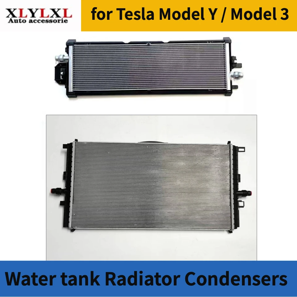 Kondenzátor nádrže na vodu pre Tesla Model 3 Radiator Kondenzátory Chladenie údržby pre Tesla model Y 1077082 1494175