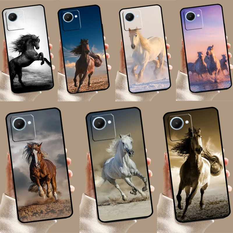 Kone bežiace pre Realme 12 9 10 11 Pro Plus C67 C55 C53 C51 C35 C33 C30S C21Y C31 GT5 GT NEO 6 Case