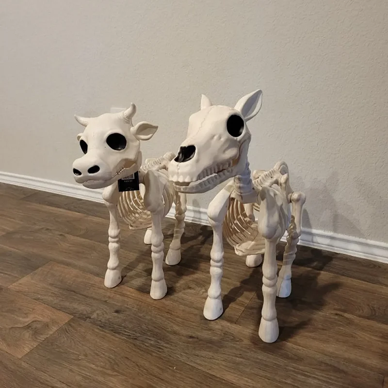 Kone kostra hovädzieho dobytka kravy lebky Sochy figúrky Halloween Party prop izba dekorácie spál