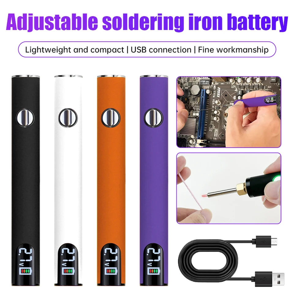 Konektor 650 mAh 510 Pohodlné USB spájkovanie železa USB Wire Burner LED displej 3 Súprava na vykurovanie napätia rýchlosti