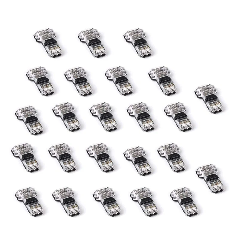 Konektory drôtu - Nízke napätie T Kliebový konektor drôtu, 3 -cestný konektor drôtu, Typ 2 Pin Solderless Fits 24-20 AWG 24 Pack