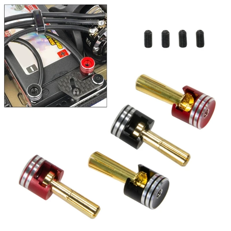 Konektory pre diaľkové ovládacie prvky Crawler Conector Conector Holy zliatiny a mosadzné chladičové úchytky banánové zástrčky