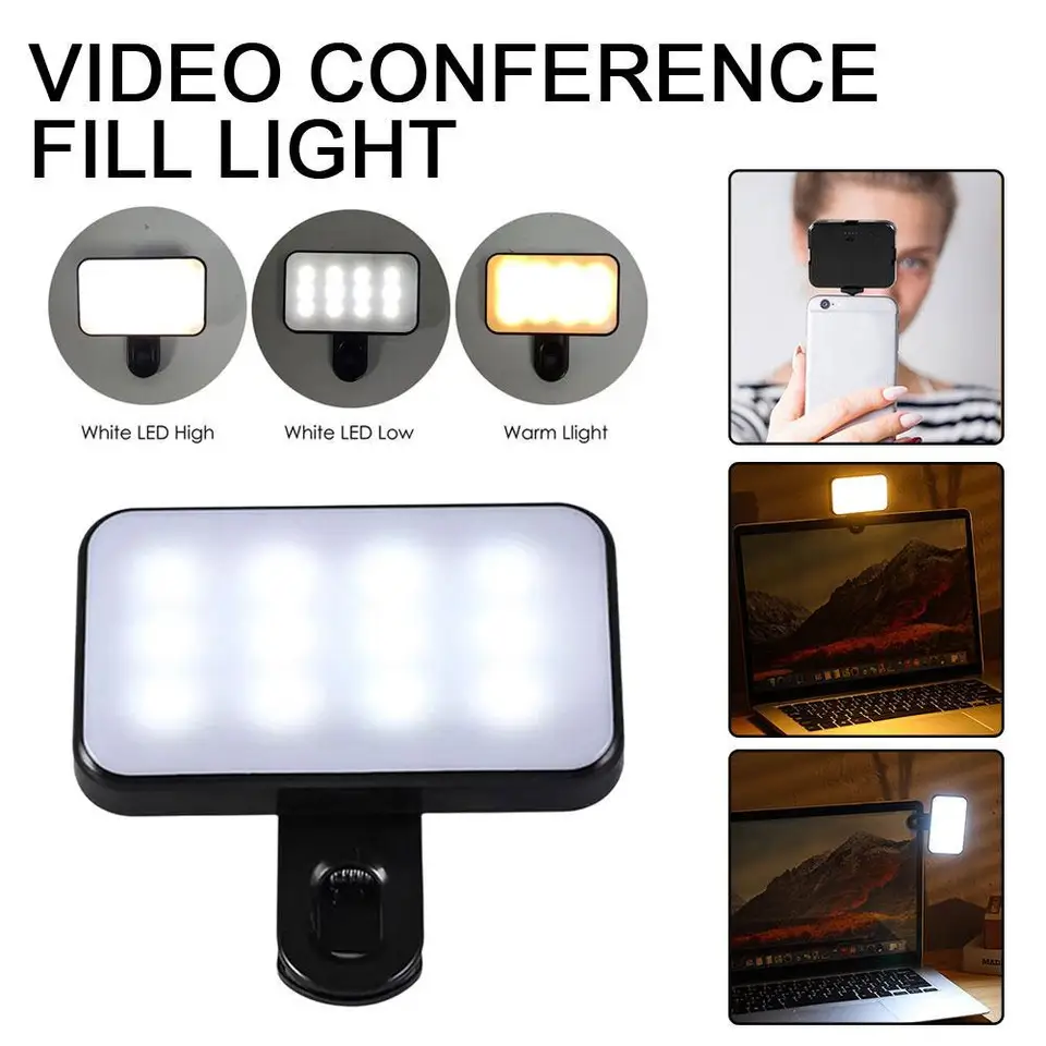 Konferencia Mini Video Light Conference Live Streaming Kit vlog Photography Fotografia Selfie selfie nastaviteľná prenosná klipka LED svetla fotoaparátu