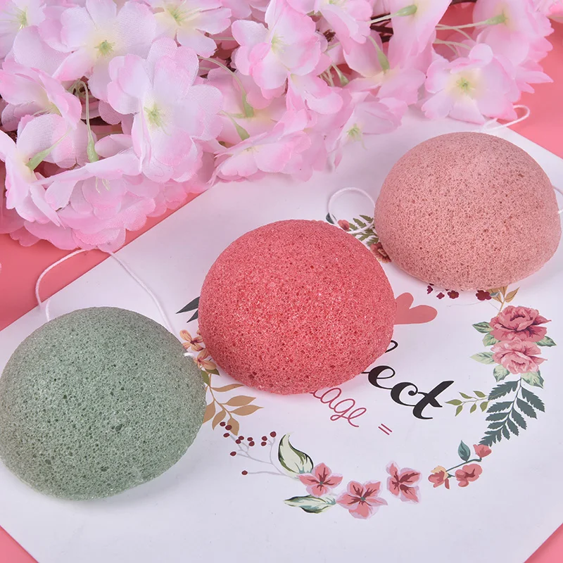 Konjac tvár Puff špongia bavlnená kozmetická tvár čistím make -up remover remover na umývanie tváre