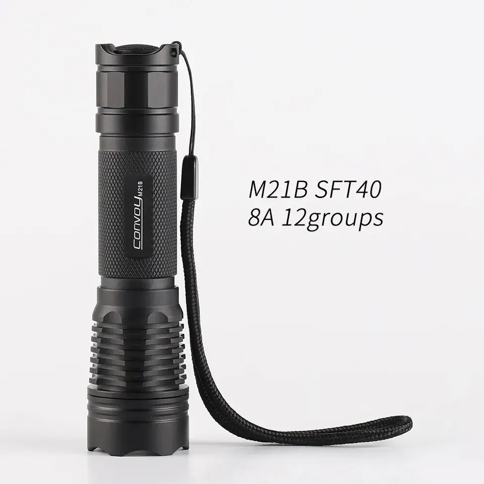 Konvoj M21b s SFT40 (8A Current) 12 Skupiny 21700 SLAKNA SVETLO TORTENS LANTERSKÁ TAKY KAMPING Rybárska práca LATARKA SPRAVA LAMP
