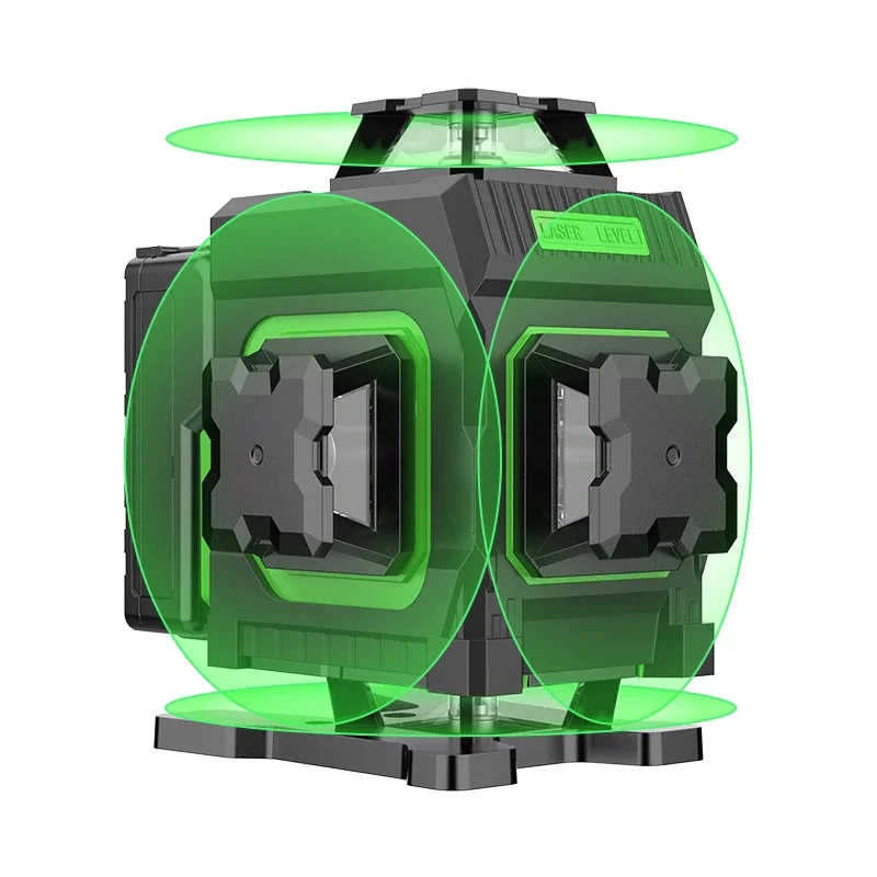 Konštrukcia rotačnej lazerovej úrovne Nivel Level 360 Green Cross Line Self-Tvor 16 riadkov 4D vonkajšie stroje