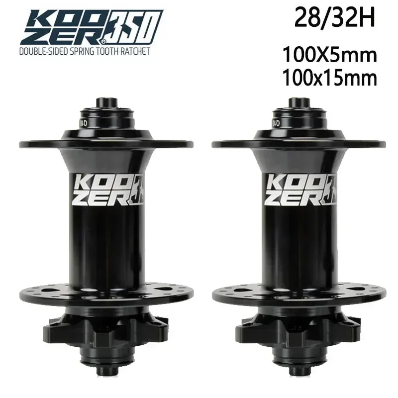 Kooer 350 predné náboje 28/32 otvorov 5x100 mm 9x100 QR 15x110 Boost 6-balts disk 2 Utesnené ložisko AL7075 Časti bicyklov MTB Bicycle Hub