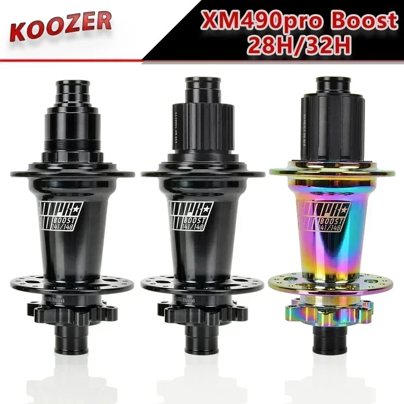 Koozer XM490PRO MTB Cubes Zadné 5x141 QR 12x148 mm Thru TA 28 32 dier MTB Bicykel Hubs Hg XD MS 10 11 12S Časti na bicykli