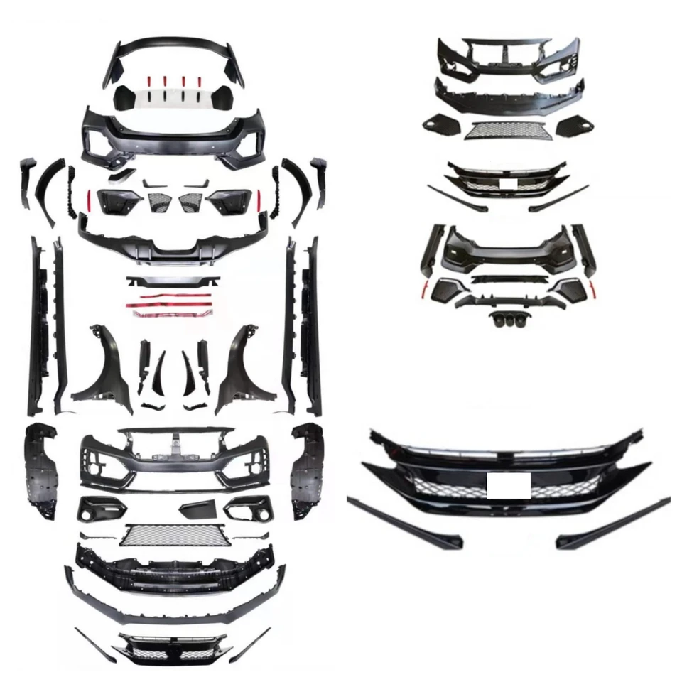 Kopyta predného zadného zadného nárazníka Kryt Motor horné krídlo pre Honda Civic 10. FC1 Fender Bočná sukňa lopata