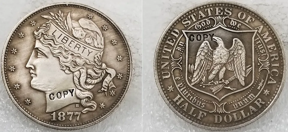 Kopírovať repliku 1877 Kópia mincí s polovičným dolárom