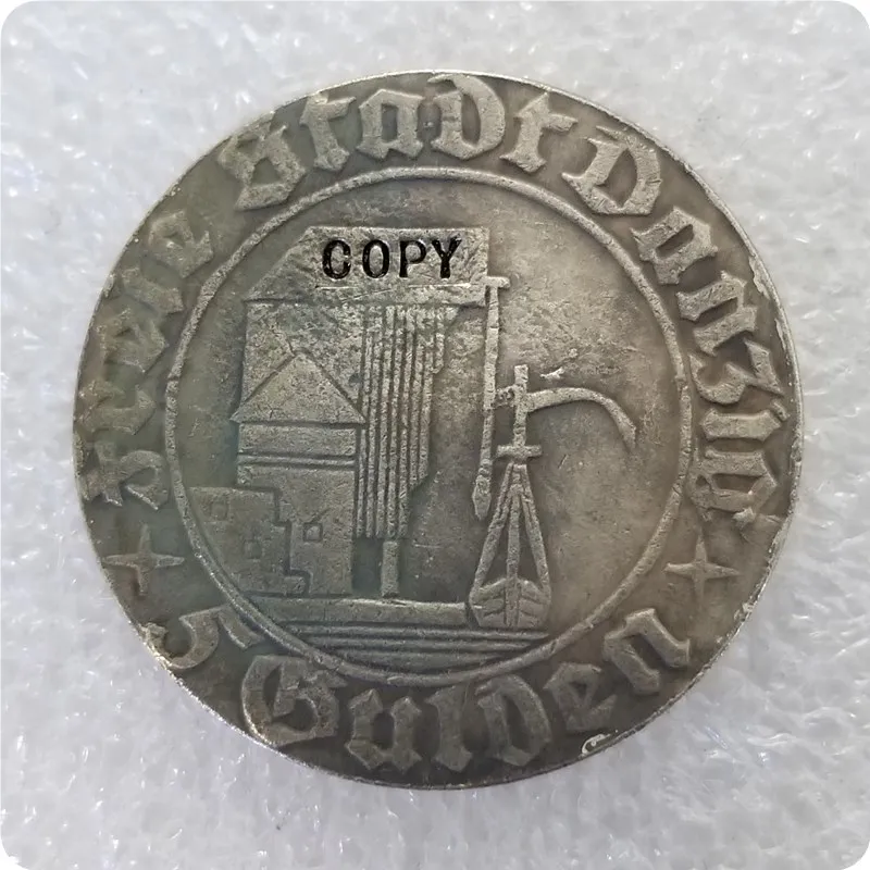 Kopírovať repliku 1932-Poland-5-Gulden-Danzig-Coin Copy