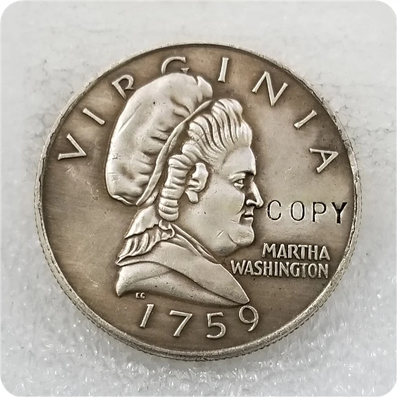 Kopírujte repliku (1759) 50c Martha Washington Halfol Dollar Copy Copy