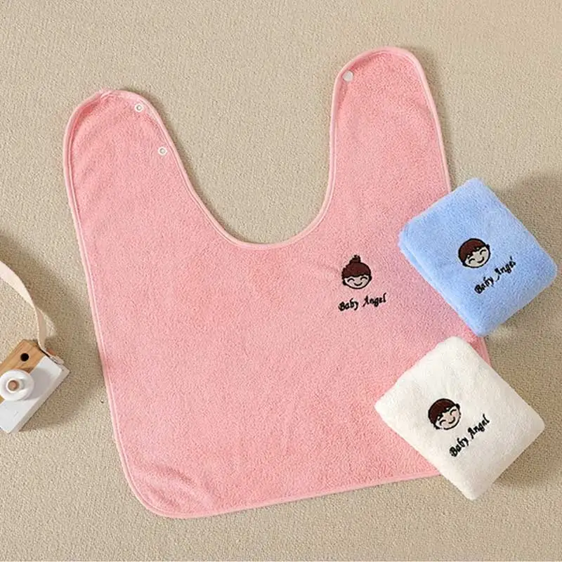 Koralové fleece BIB Multifunkčné kŕmenie dodávok zubné kefovanie podbradníka na jedno použitie 35 g matky a baby každodenná starostlivosť nepremokavá podbradník