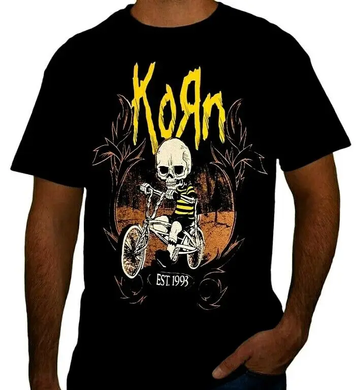 Korn Problémy Men bavlnené tričko luxusná značka móda veľkú veľkosť špičkové príležitostné krátke rukávy Streetwear Classic New Arrival Tee Rock Band