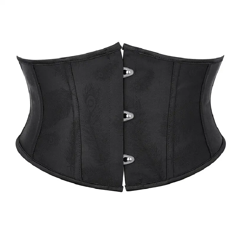 Korzet Underbust Sexy Top pre ženy pása Cincher Bustiers Gothic Satin Lingerie Zlimovanie tela Shaper krátky trup korzetového pásu