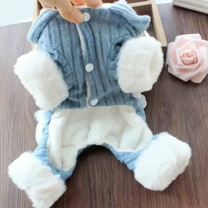 Kostým pre domáce zvieratá šaty šteniatko odevy malé psie oblečenie kombinéza teplý odev Yorkie Pomeranian Maltese pudle psie kabát