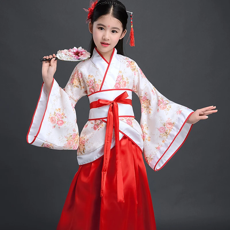 Kostýmové dievčatá deti Kimono Tradičné vintage etnické fanúšikovia študenti Chorus Dance kostým japonský yukata kimono štýl