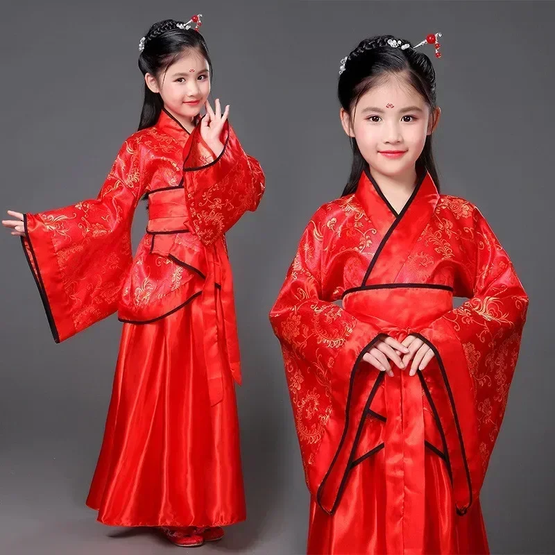 Kostýmový tanec dieťa hanfu šaty dievčatá súprava detské oblečenie cosplay cosplay princezná čínska šaty girl Vestidos