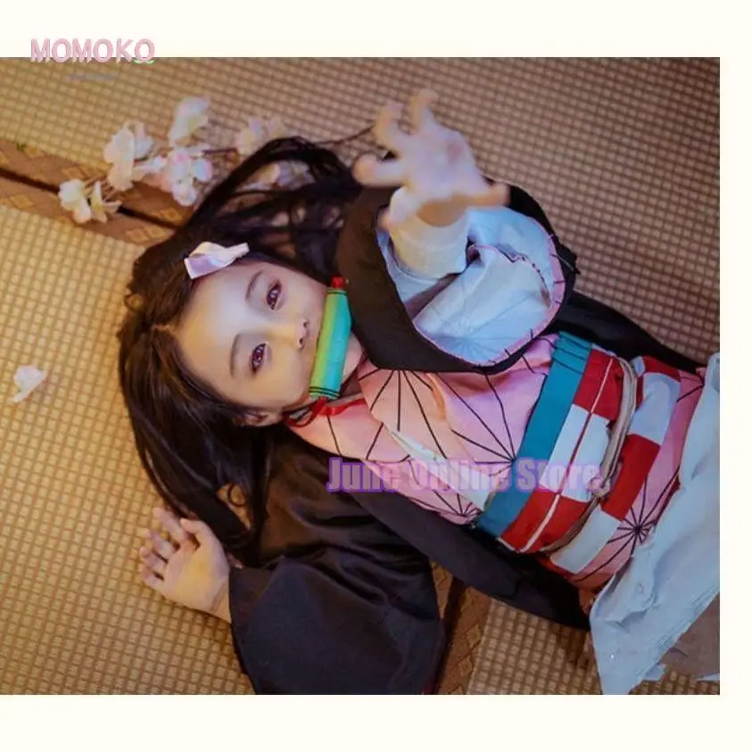 Kostýmy kostýmy Kamado Nezuko anime kostýmy Kimono Haori parochňa oblek pre dospelých detí Halloween