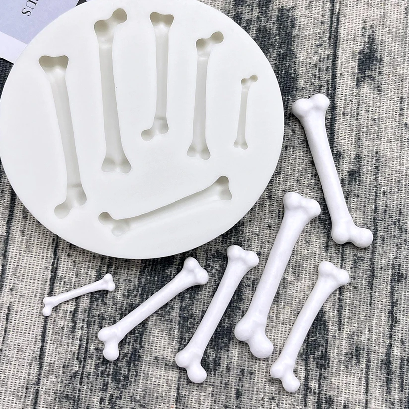 Kosť Halloween Silikónová forma cukrovinky na pečenie Fold Fondant Cake Deskotujúce náradie