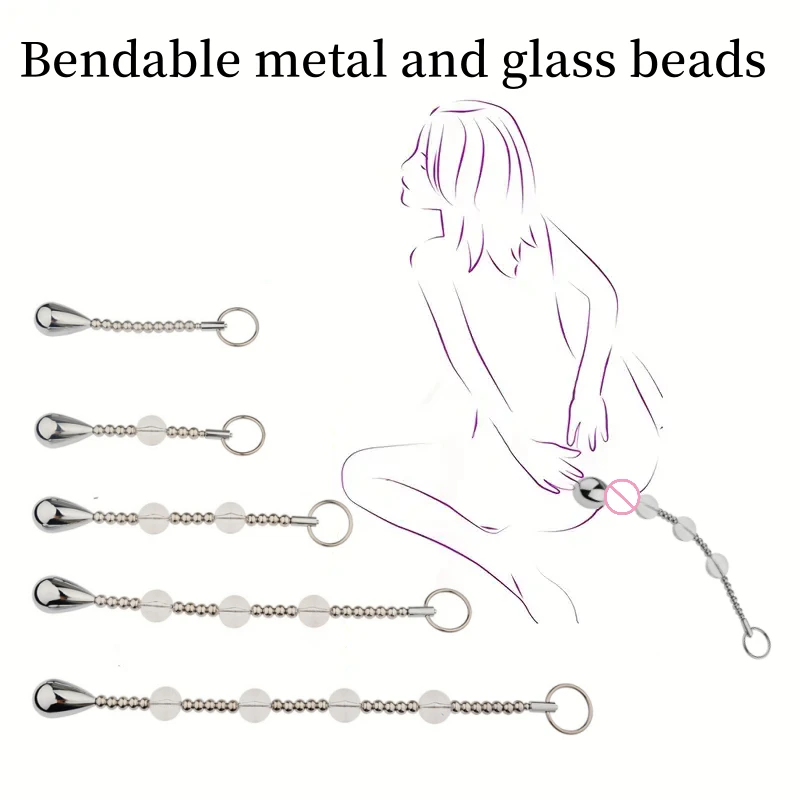 Kov so sklenenými korálkami Bendable Masturbator Anal Pruže