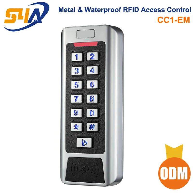 Kovová riadiaca klávesnica kovového RFID Support 2 relé prekladané a anti-passback pre dve dvere