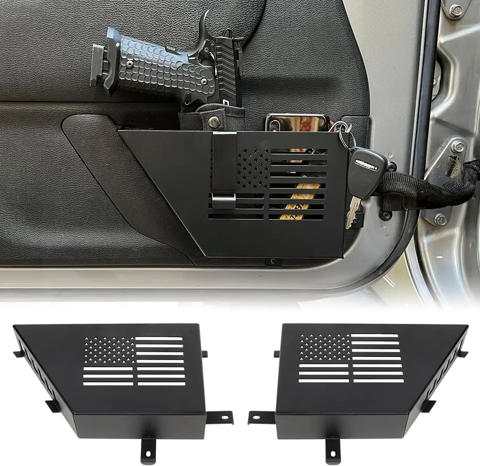 Kovová úložná skrinka predných dverí, vložka na bočné vložky na bočné vrecká na dvere vrecká na rok 2007-2018 Jeep Wrangler JK 2/4 dvere 2ks （predné）