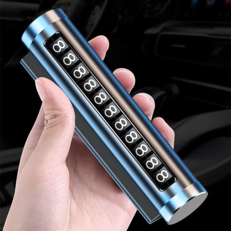Kovové auto dočasné parkovacie karty univerzálne otočné telefónne číslo pre Mustang Accessories Stussy Posledný z USA Golf MK7