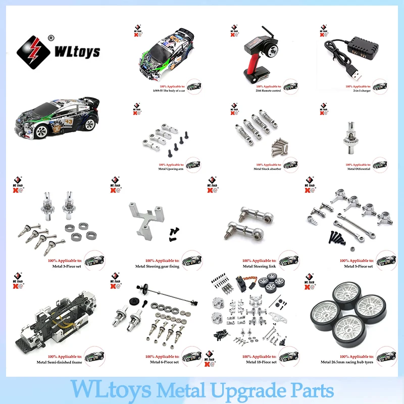 Kovové kompletné súpravy aktualizovaných dielov pre Wltoys 1/28 P989 P939 K979 K999 K969 284131 RC CAR STRÁNKY PRÍSLUŠENSTVO RC Autá pre dospelých pre dospelých