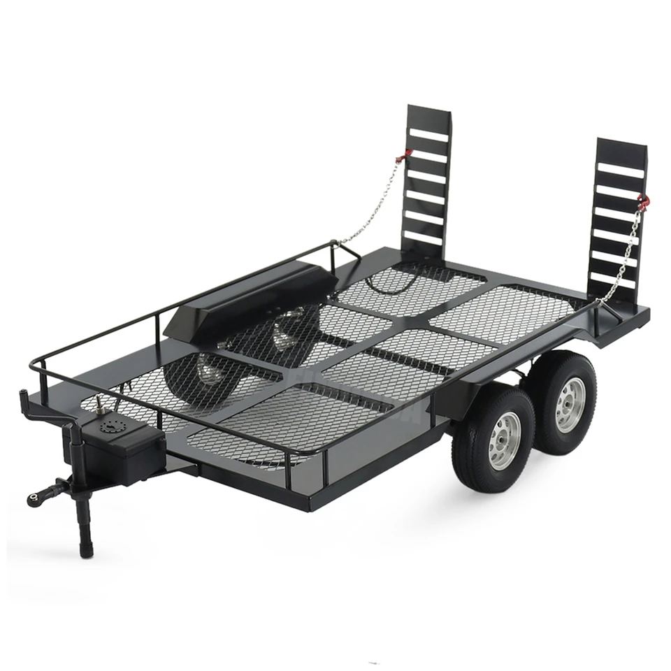 Kovové prívesy RC Cars Trailer Easy Inštalácia a široká kompatibilita kovová prívesná súprava pre RC Crawler Axial SCX10 II III