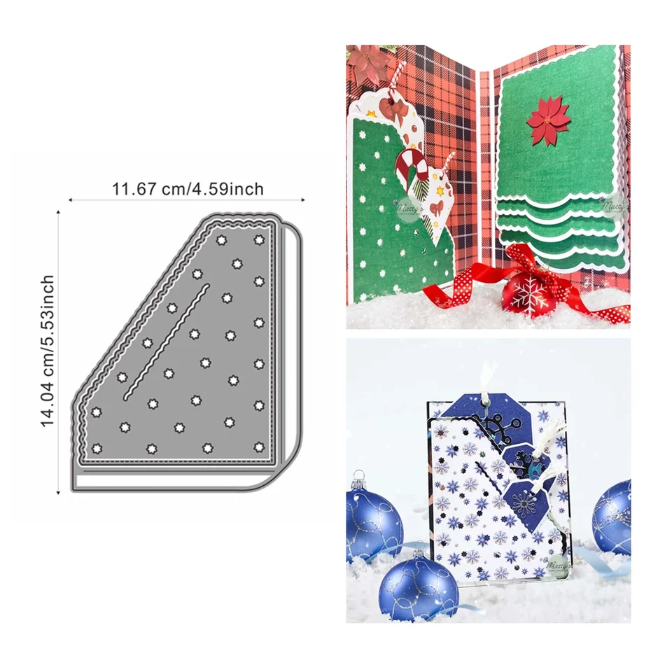 Kovové rezanie zomiera vzorovaný denník vreckový rezy pre DIY Scrapbook Cutting Die papierové karty Razené vyrezanie