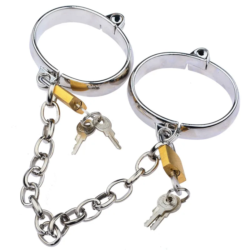 Kovové reťazové putá členky členky manžety pre dospelé hry sexuálne hračky pre páry Žena BDSM Bondage otroky