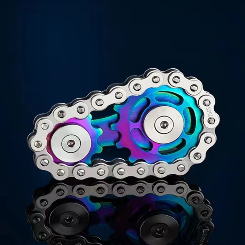 Kovové ručné spinner reťaz kovový kov Fidget Spinner Dospelý EDC Fidget Toys Focus ADHD Nástroj Office Hračky na zmiernenie stresu