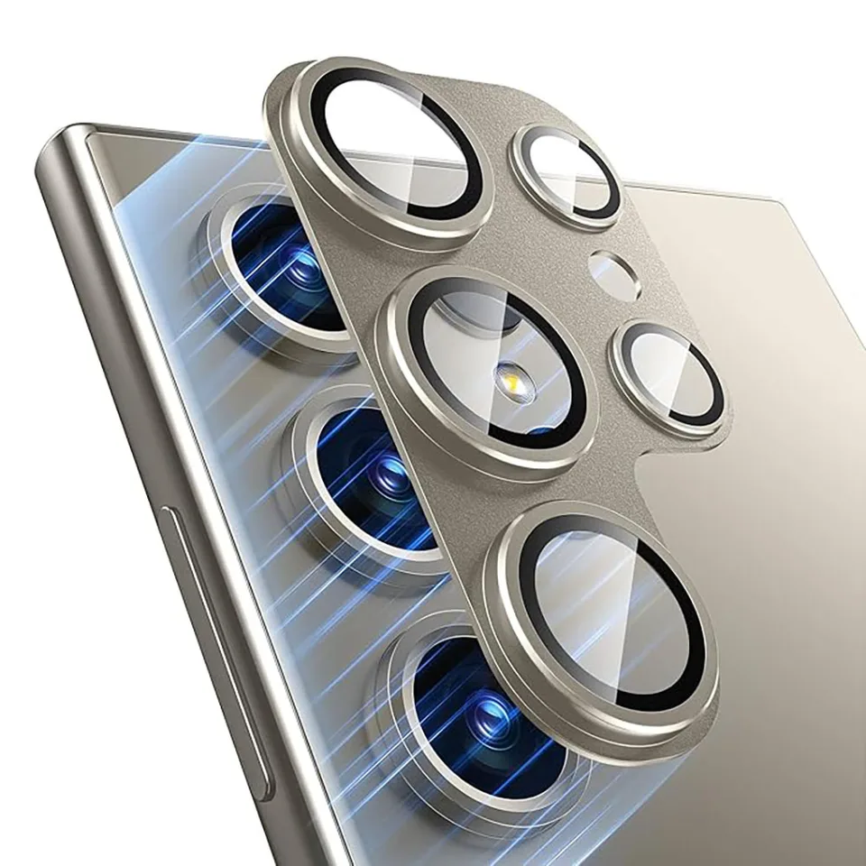 Kovové sklo kovového šošovky pre Samsung Galaxy S24 S23 Ultra Plus zadný kryt chrániče pre chránenie pre Samsung S24 Ultra Accessories