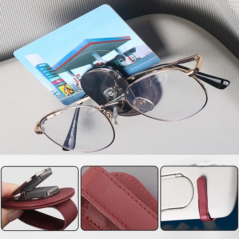 Kovové slnečné okuliare Sun Sun Clip Sun Shock Storage pre Porsche Cayenne Panamera Macan 911 718 Taycan Boxster Cayman Accessories