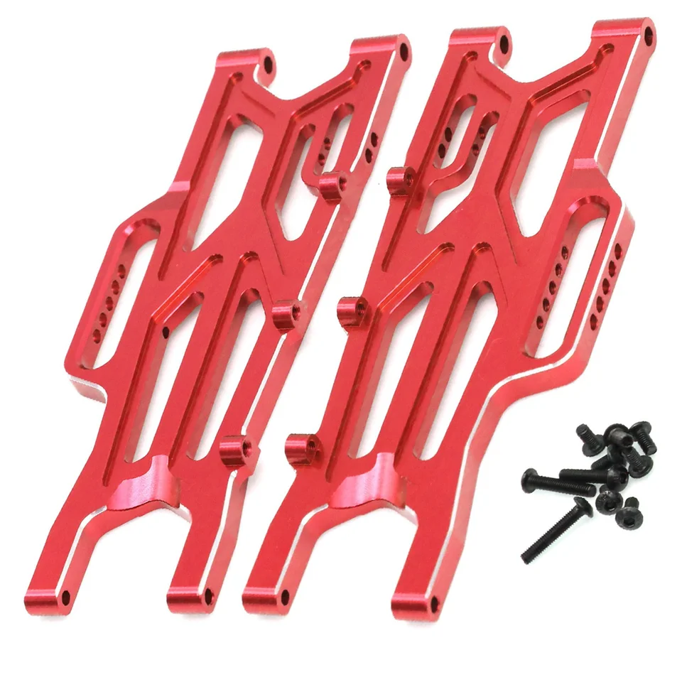 Kovové zadné zavesenie Arms Swing Arm ARA330710 pre Arrrma 1/10 Kraton 4x4 4S V2 BLX RC Aktualizácia automobilu Červená