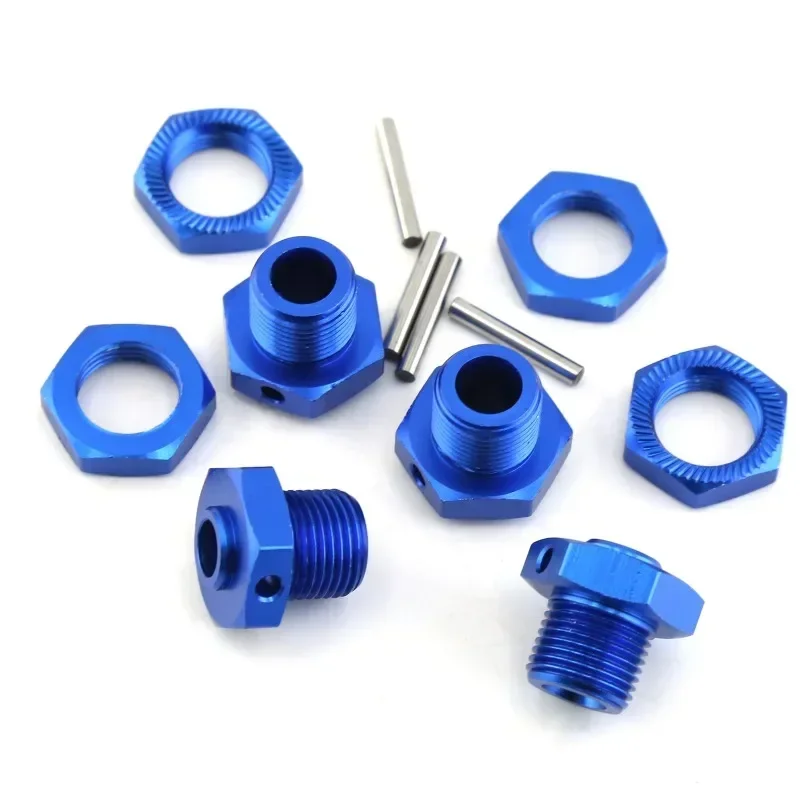 Kovový adaptér s hexom so 17 mm kolesom s matičkou pre Arrrma 1/8 3S Typhon 1/10 Big Rock V3 RC Aktualizácia automobilov Auto, červená, červená