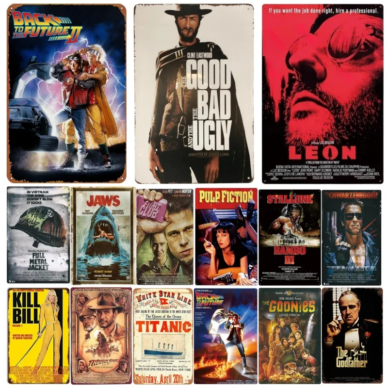 Kovový cín plagát klasický americký retro filmy kovové plechové znaky plaket plagát pre nástenné taniere bar club wall dekor retro