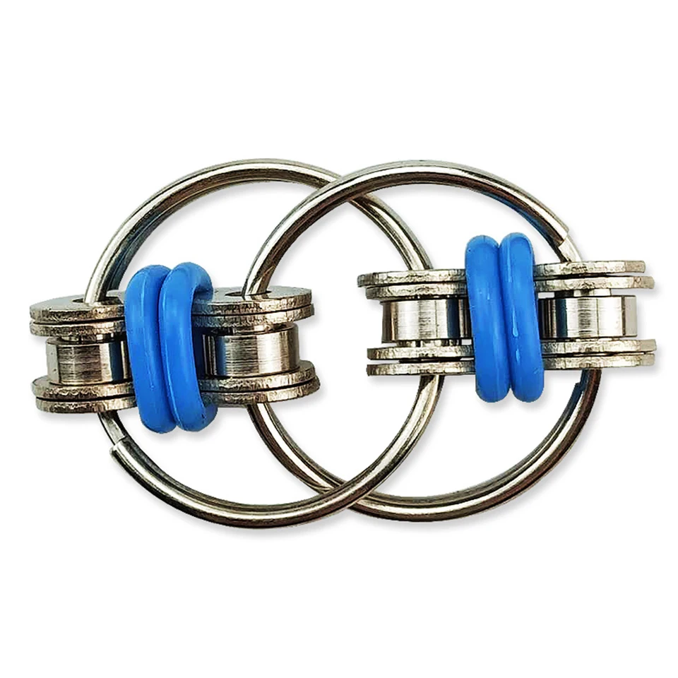 Kovový kľúče prsteň proti stresu bicykel reťazec fidget hračky prstov