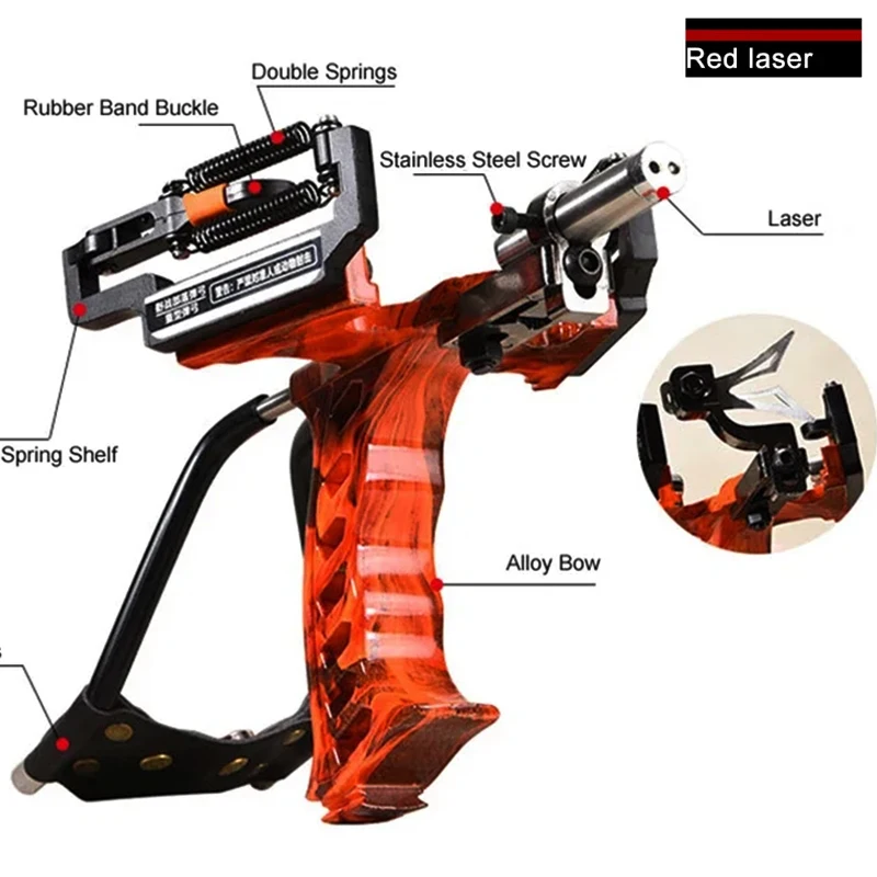 Kovový laser zameraný na pranie jarnej podpore zápästia, aby pomohol Slingshot Outdoor Hunting a Shooting Loving Accessories Caza